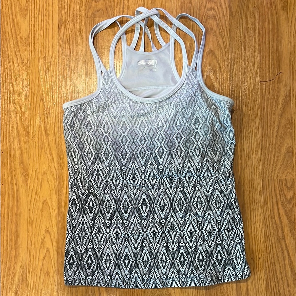 Marmot Patterned Black and White Women's Top size Medium